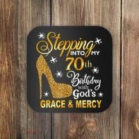 Stepping into my 70th birthday with God's grace & Mercy Coaster thumb 0
