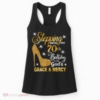 Stepping into my 70th birthday with God's grace & Mercy Women's Tank Top thumb 0