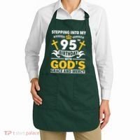 Stepping Into My 95th Birthday With Gods Grace And Mercy Apron thumb 2