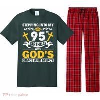 Stepping Into My 95th Birthday With Gods Grace And Mercy Pajama Set thumb 0