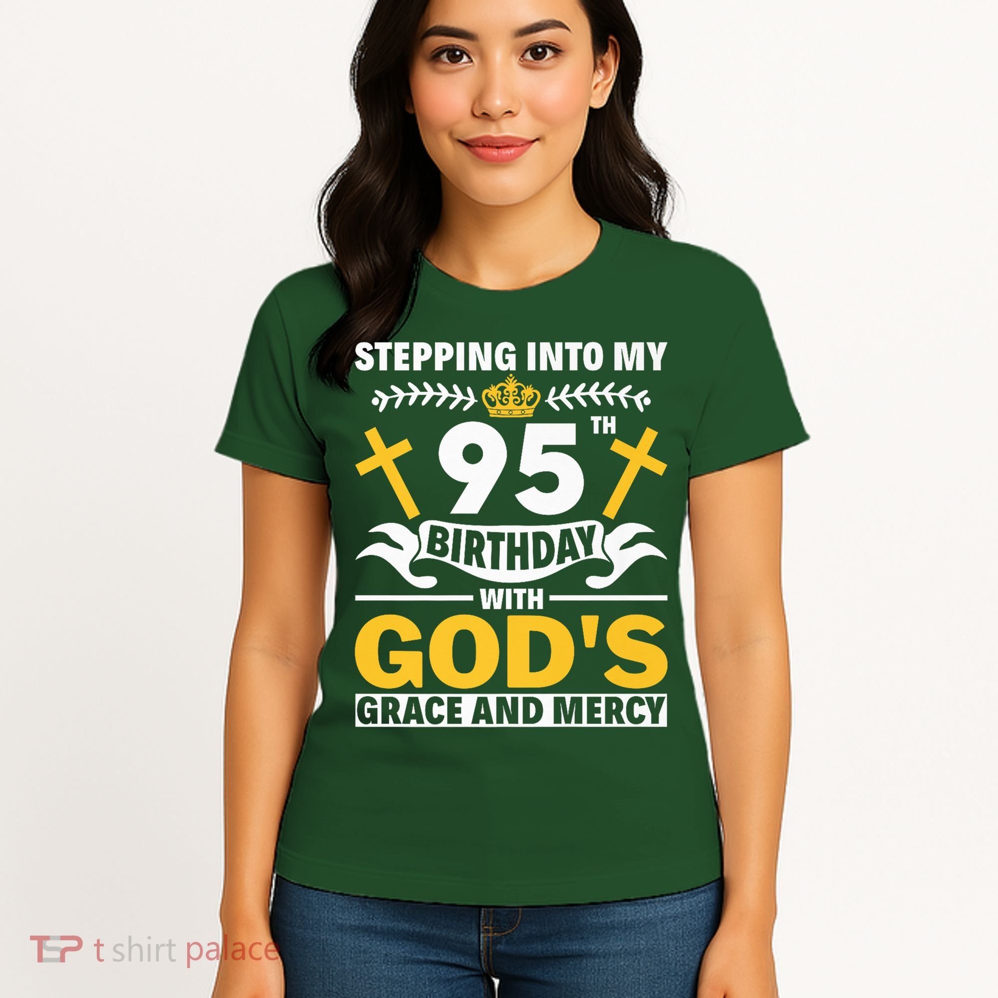 Stepping Into My 95th Birthday With Gods Grace And Mercy Women's T-Shirt