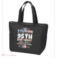 Stepping Into My 95th Birthday With Gods Grace And Mercy Tote Bag thumb 3