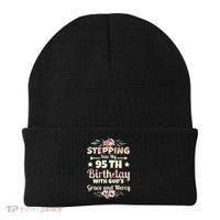 Stepping Into My 95th Birthday With Gods Grace And Mercy Beanie thumb 0