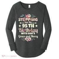 Stepping Into My 95th Birthday With Gods Grace And Mercy Women's Perfect Tri Tunic Long Sleeve Shirt thumb 0