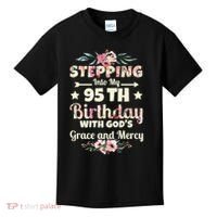 Stepping Into My 95th Birthday With Gods Grace And Mercy Kids T-Shirt thumb 0