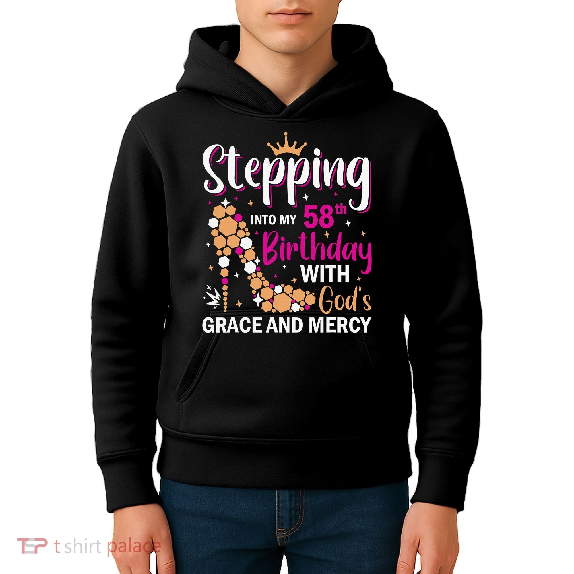 Stepping into my 58th birthday with gods grace and mercy  Kids Hoodie