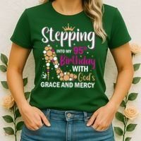 Stepping Into My 95th Birthday With Gods Grace And Mercy Women's T-Shirt thumb 2