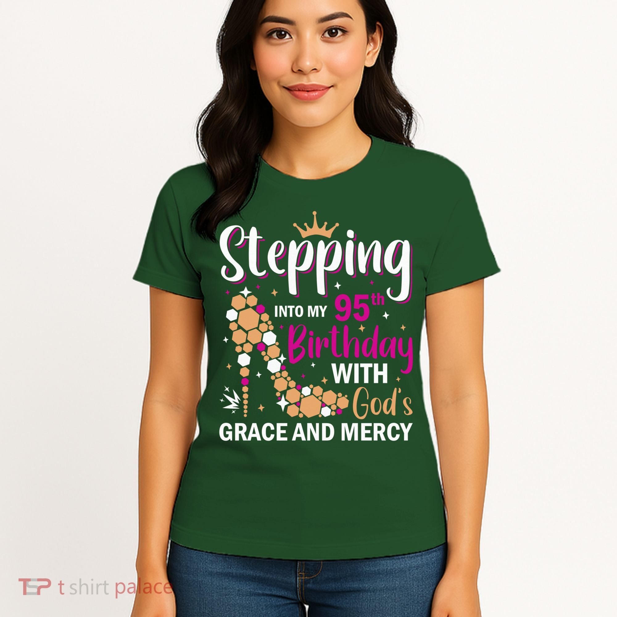 Stepping Into My 95th Birthday With Gods Grace And Mercy Women's T-Shirt