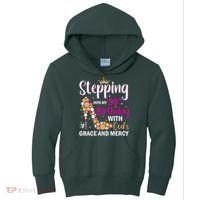 Stepping Into My 95th Birthday With Gods Grace And Mercy Kids Hoodie thumb 0