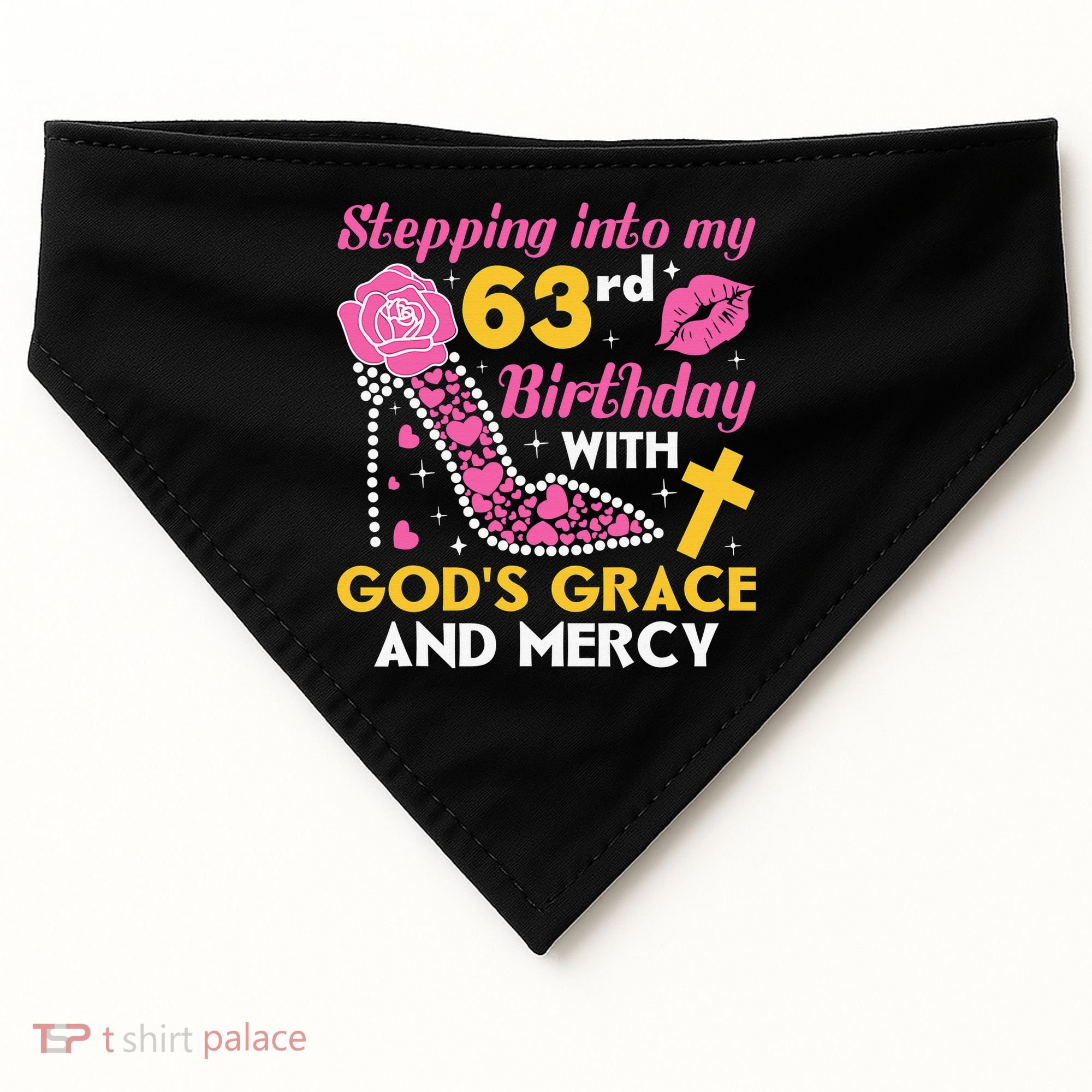 Stepping into my 63rd birthday with gods grace and mercy  USA-Made Doggie Bandana