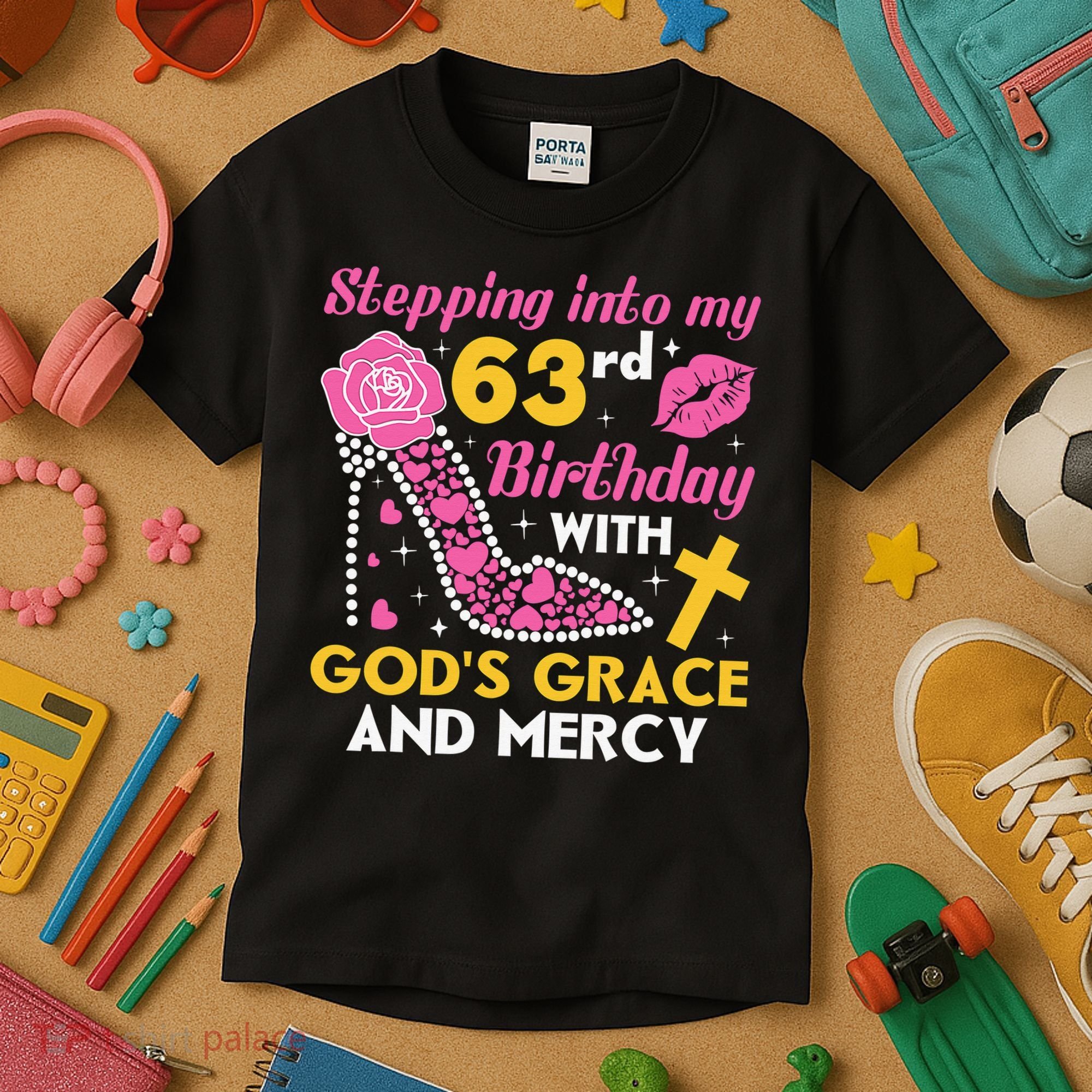 Stepping into my 63rd birthday with gods grace and mercy  Kids T-Shirt