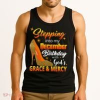 Stepping Into My December Birthday With God's Grace And Mercy Tank Top thumb 3