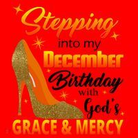 Stepping Into My December Birthday With God's Grace And Mercy Santa Hat thumb 1