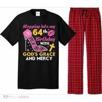Stepping into my 64th birthday with gods grace and mercy  Pajama Set thumb 0