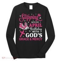 Stepping Into My April Birthday Women Girl Sneakers Long Sleeve Shirt thumb 0