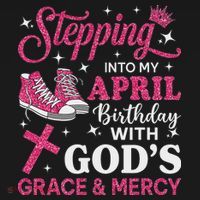 Stepping Into My April Birthday Women Girl Sneakers Sweatshirt thumb 3