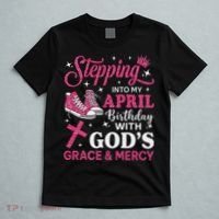 Stepping Into My April Birthday Women Girl Sneakers T-Shirt thumb 5