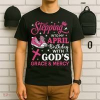 Stepping Into My April Birthday Women Girl Sneakers T-Shirt thumb 6