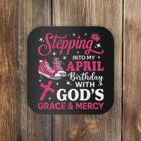 Stepping Into My April Birthday Women Girl Sneakers Coaster thumb 0