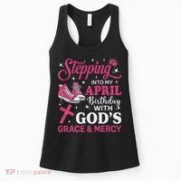 Stepping Into My April Birthday Women Girl Sneakers Women's Tank Top thumb 0