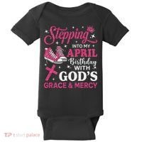 Stepping Into My April Birthday Women Girl Sneakers Baby Bodysuit thumb 0