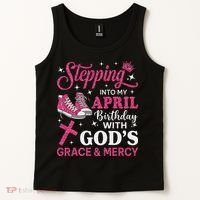 Stepping Into My April Birthday Women Girl Sneakers Tank Top thumb 2