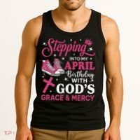 Stepping Into My April Birthday Women Girl Sneakers Tank Top thumb 3