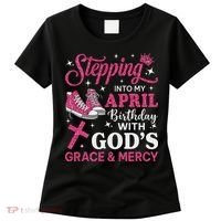 Stepping Into My April Birthday Women Girl Sneakers Women's T-Shirt thumb 0