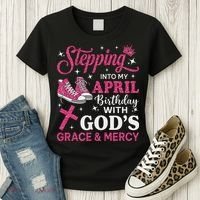 Stepping Into My April Birthday Women Girl Sneakers Women's T-Shirt thumb 3