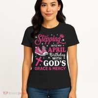 Stepping Into My April Birthday Women Girl Sneakers Women's T-Shirt thumb 4