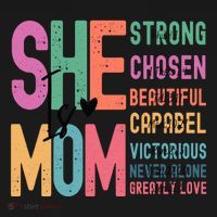 She Is Mom Strong Chosen Beautiful Tote Bag thumb 4
