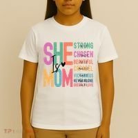 She Is Mom Strong Chosen Beautiful T-Shirt thumb 4