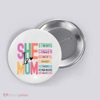 She Is Mom Strong Chosen Beautiful Button thumb 0