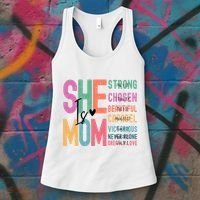She Is Mom Strong Chosen Beautiful Women's Tank Top thumb 3