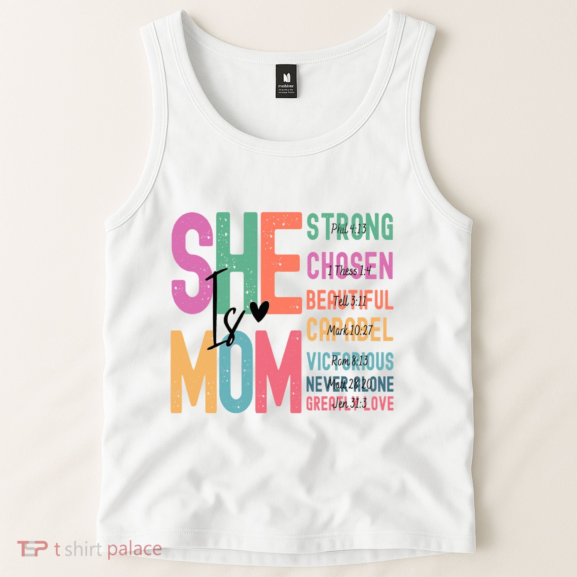 She Is Mom Strong Chosen Beautiful Tank Top