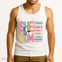 She Is Mom Strong Chosen Beautiful Tank Top thumb 3