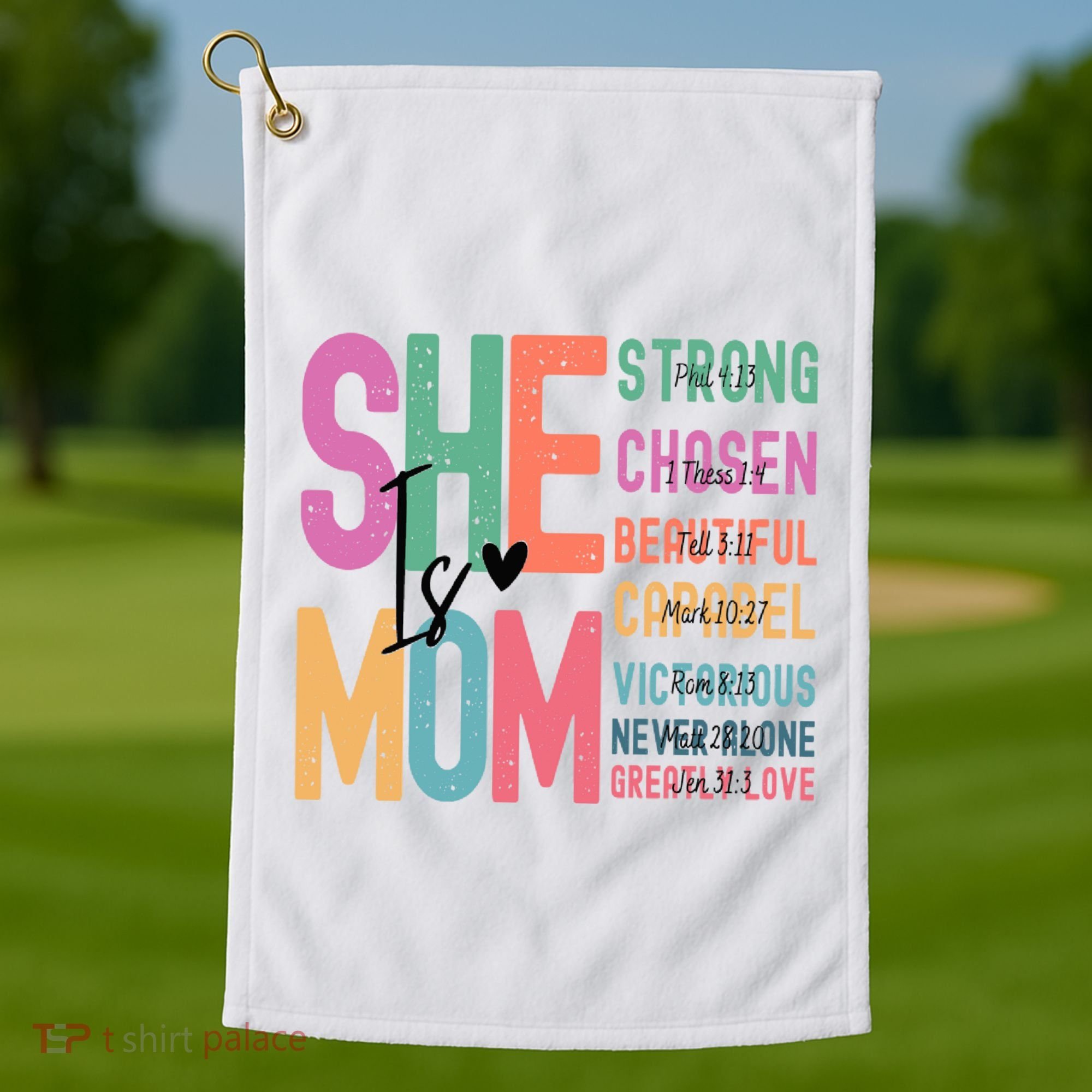 She Is Mom Strong Chosen Beautiful Golf Towel