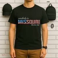 Somebody In Missouri Loves Me Us Flag Someone In Mo Souvenir T-Shirt thumb 6