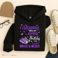 Stepping Into My April Birthday With God's Grace & Mercy Hoodie thumb 4