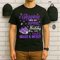 Stepping Into My April Birthday With God's Grace & Mercy T-Shirt thumb 6