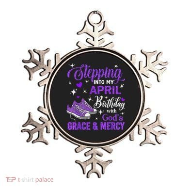 Stepping Into My April Birthday With God's Grace & Mercy Ornament