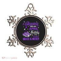 Stepping Into My April Birthday With God's Grace & Mercy Ornament thumb 0