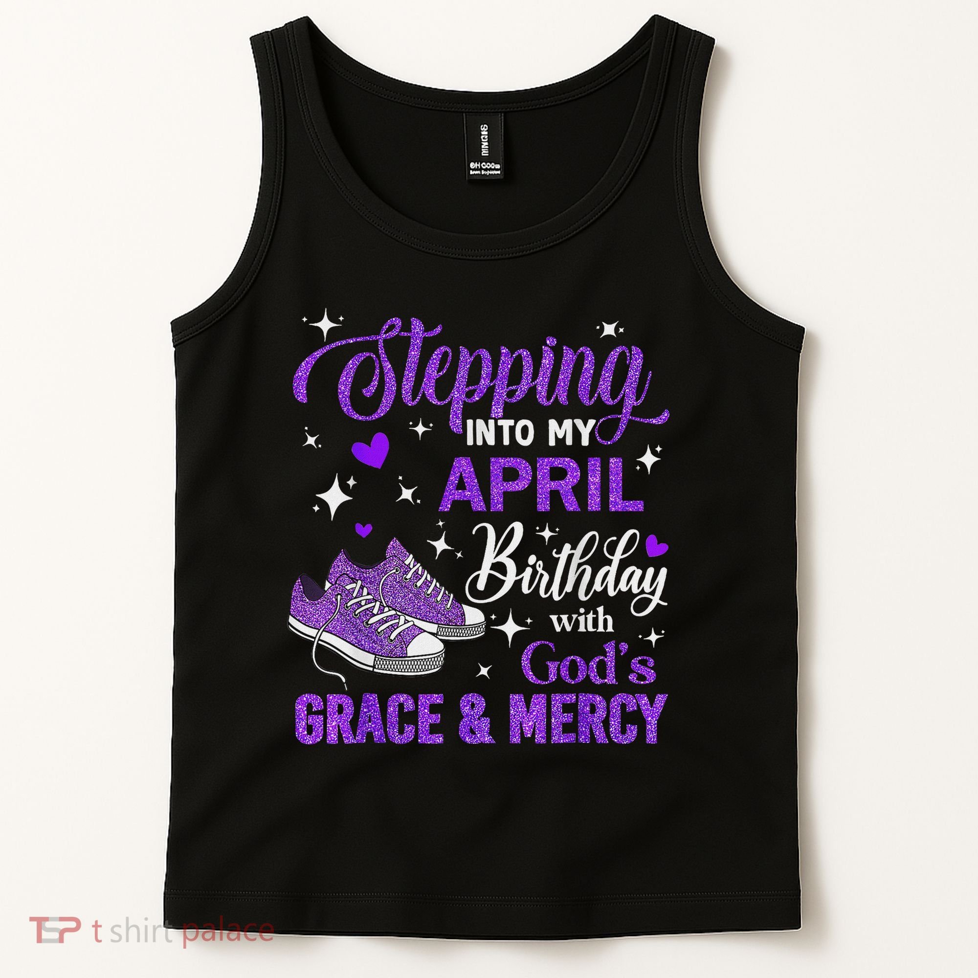 Stepping Into My April Birthday With God's Grace & Mercy Tank Top