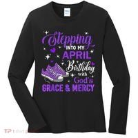 Stepping Into My April Birthday With God's Grace & Mercy Women's Long Sleeve Shirt thumb 0