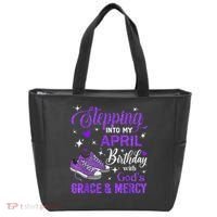 Stepping Into My April Birthday With God's Grace & Mercy Tote Bag thumb 0