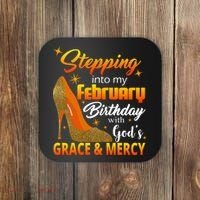 Stepping Into My February Birthday With God's Grace And Mercy Coaster thumb 0