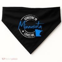 Someone In Minnesota Loves Me Minnesota USA-Made Doggie Bandana thumb 0