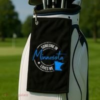 Someone In Minnesota Loves Me Minnesota Golf Towel thumb 2