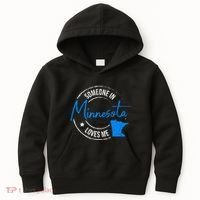 Someone In Minnesota Loves Me Minnesota Kids Hoodie thumb 0