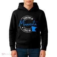 Someone In Minnesota Loves Me Minnesota Kids Hoodie thumb 4